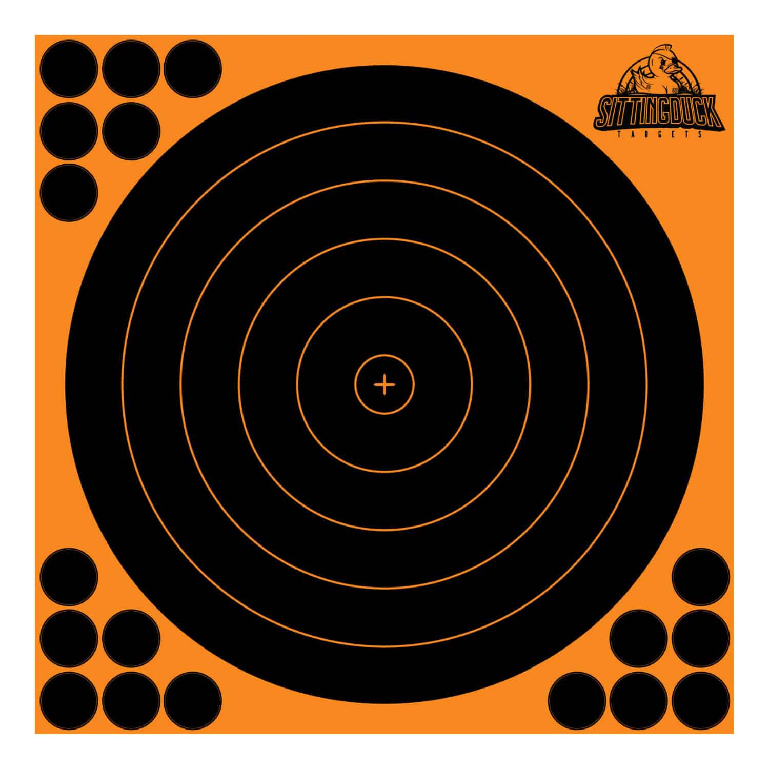 Reactive Self Adhesive Circle Target Square | Reactive Sticker Targets | The Reactive Self Adhesive Circle Target sticks anywhere, shows bold shot feedback, and comes with stickers to cover bullet holes for extended use.